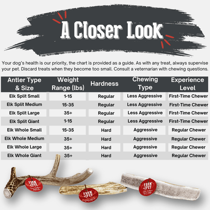 Elk Antlers Dog Chews Whole And Split Options 🦌