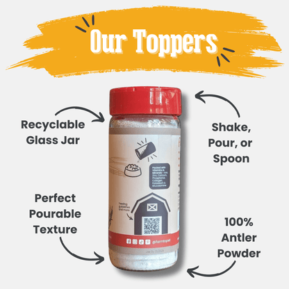 Dog Food Topper Antler Powder Supplement 4oz 🦌