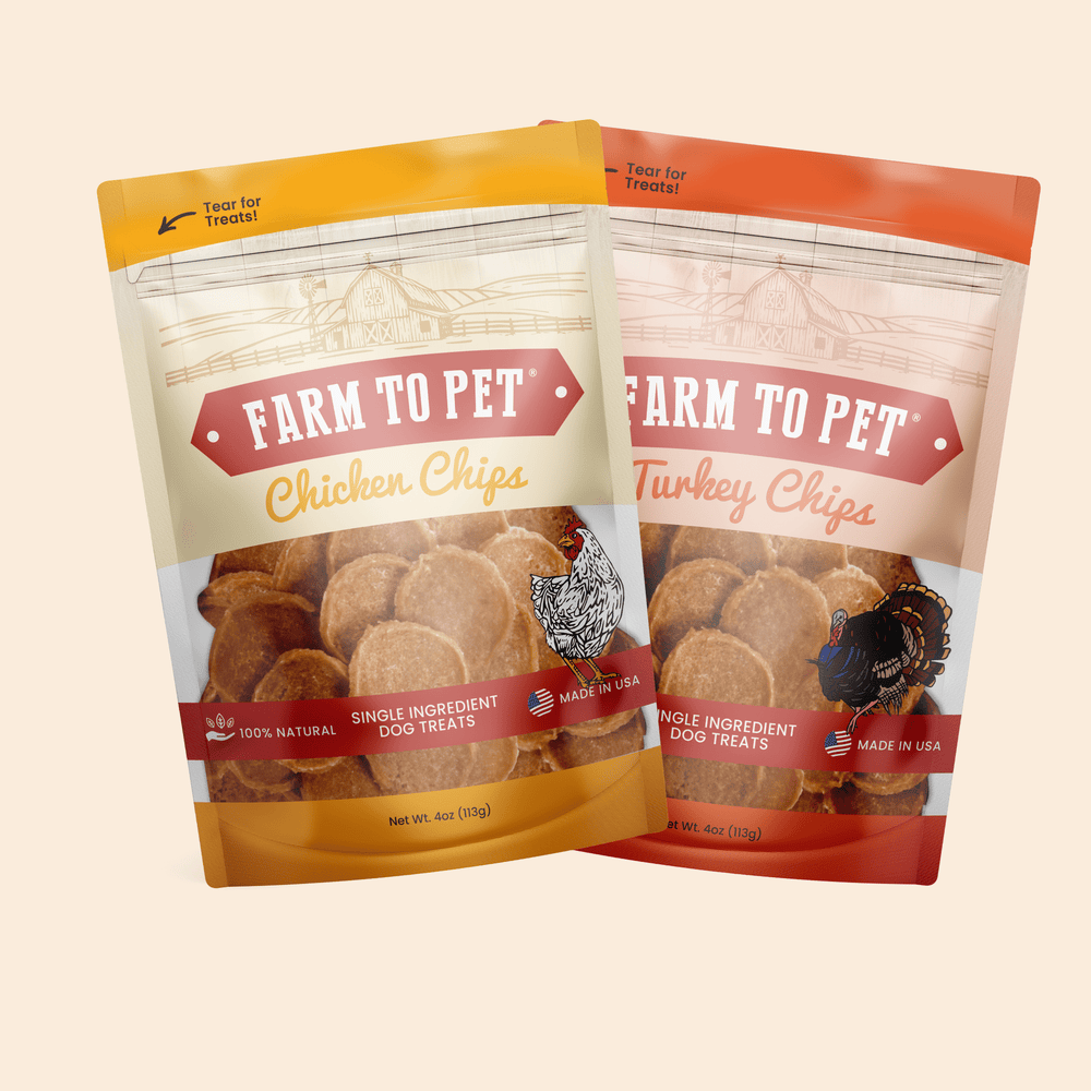 Turkey & Chicken Chip Dog Treat Duo | Single-Ingredient