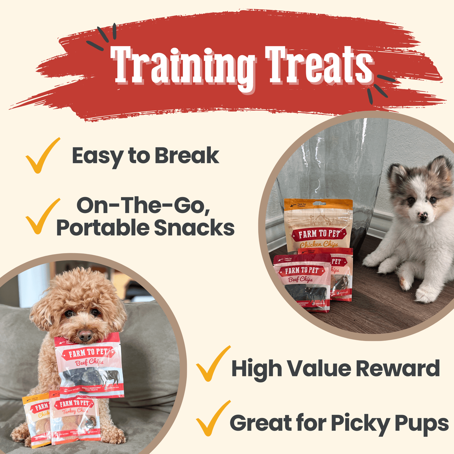 Dog Treats Puppy Starter Pack 5.7 Oz Training 🐶