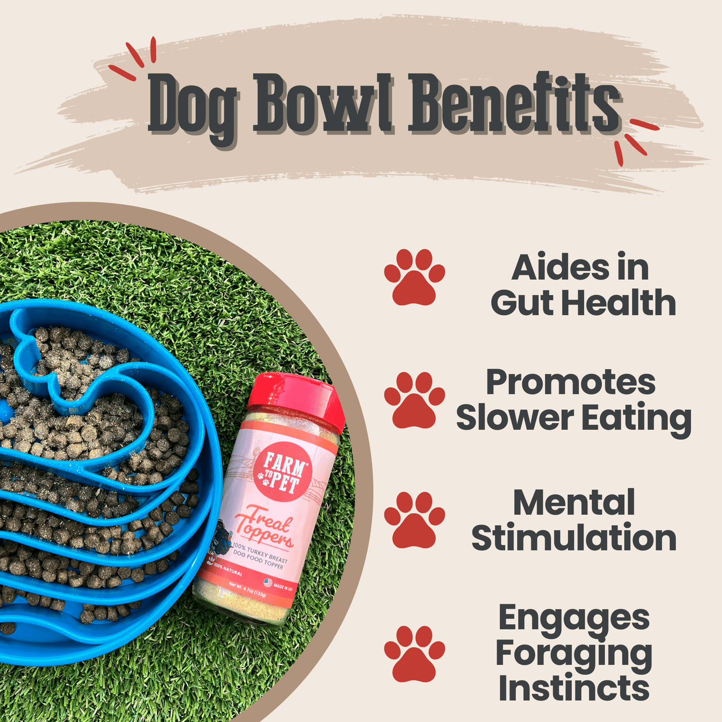 Slow Feeder Dog Bowl Honeycomb Design 🍽️