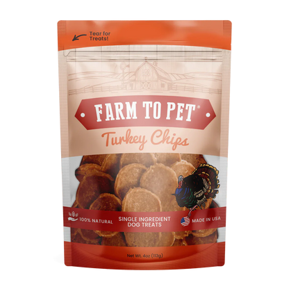 Dog Treats Turkey Chips 4 Oz Farm To Pet 🦃