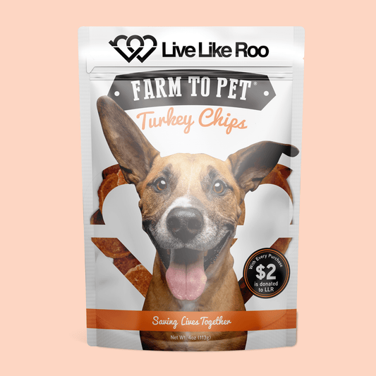 Dog Treats Turkey Chips Charity Live Like Roo 4oz 🦃