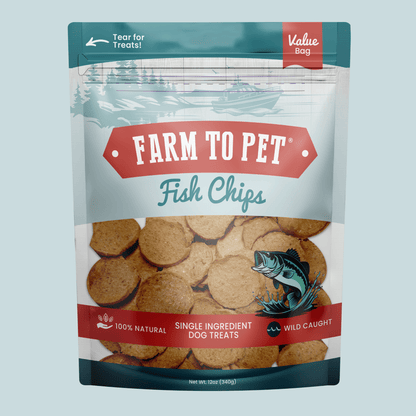 Dog Treats Fish Chips Wild-Caught 4.2 Oz 🐟