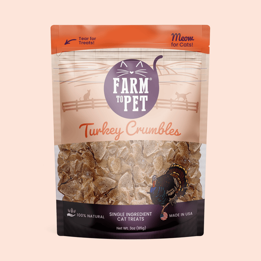 Turkey Crumbles Cat Treats Grain Free 3.2oz 🦃