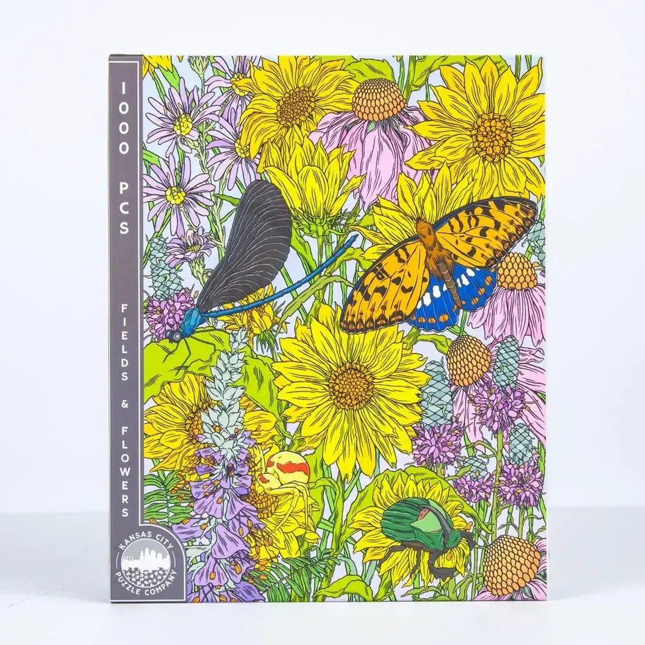Fields & Flowers 1000 Piece Jigsaw Puzzle Birdie