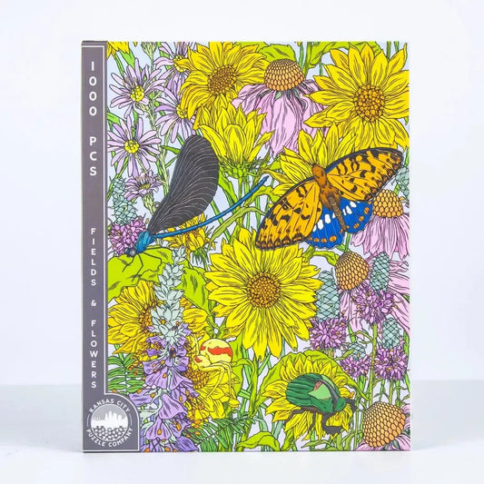 Fields & Flowers 1000 Piece Jigsaw Puzzle Birdie