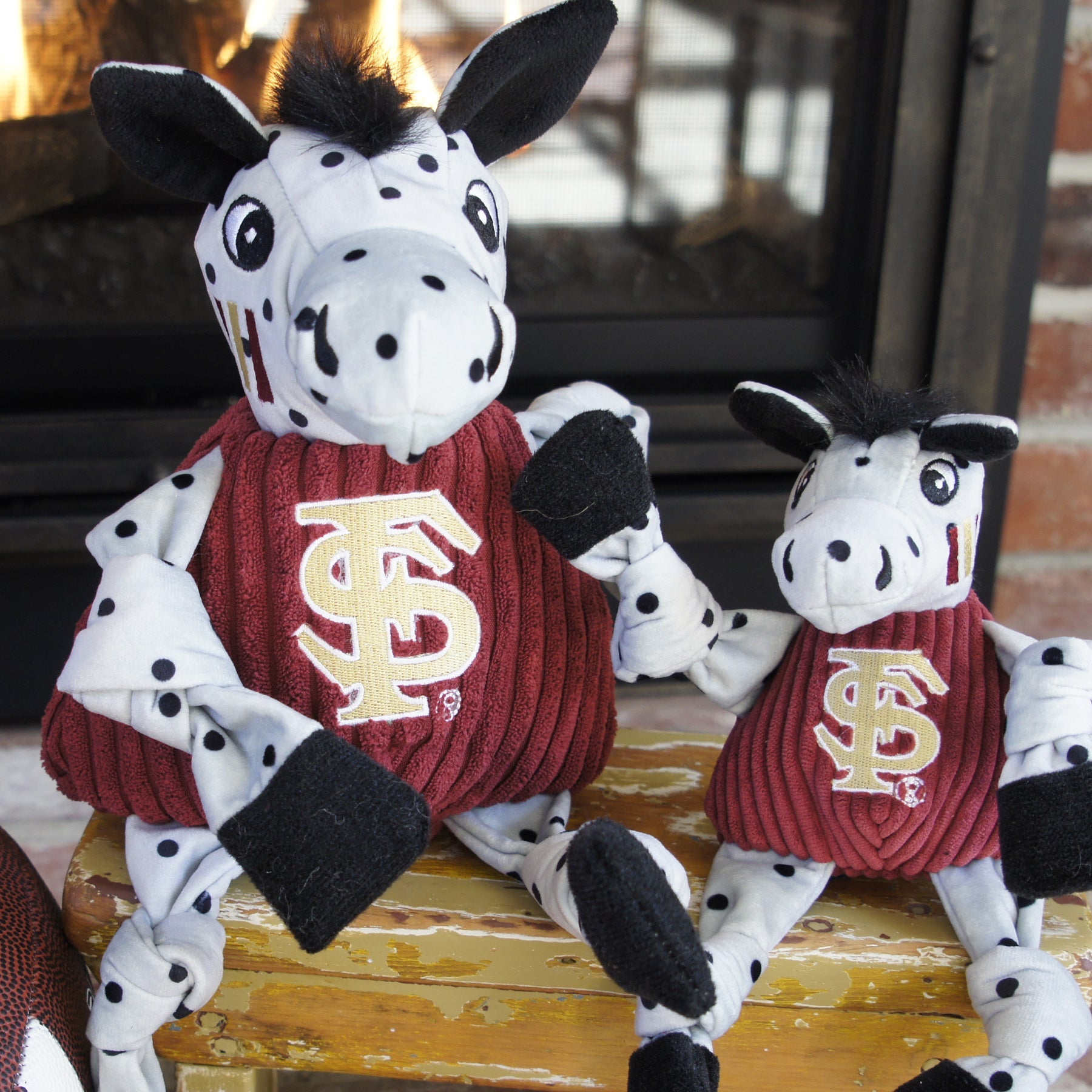 Dog Toy NCAA Florida State University Cimarron Knottie Plush - size and texture image for dog toy