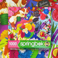 Flower Shop Feline 1000 Piece Jigsaw Puzzle Springbok