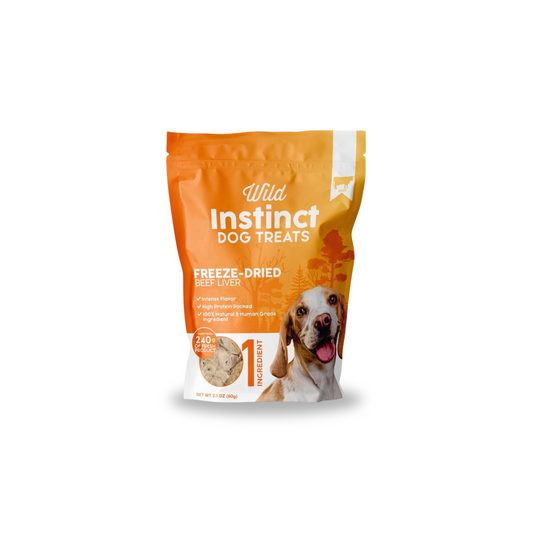Wild Instinct Premium Freeze-Dried Beef Liver Dog Treats 8oz