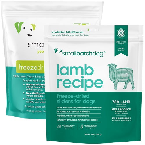 Smallbatch Freeze-Dried Raw Lamb Sliders Dog Food 13oz Premium