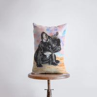 French Bulldog Puppy | Watercolor Bulldog | 12x18 | Pillow Cover | Dogs | Home Décor | Custom Dog Pillow | Dog Lover Gift | Dog Mom Gift by UniikPillows
