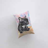 French Bulldog Puppy | Watercolor Bulldog | 12x18 | Pillow Cover | Dogs | Home Décor | Custom Dog Pillow | Dog Lover Gift | Dog Mom Gift by UniikPillows