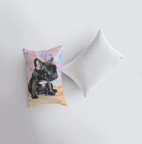 French Bulldog Puppy | Watercolor Bulldog | 12x18 | Pillow Cover | Dogs | Home Décor | Custom Dog Pillow | Dog Lover Gift | Dog Mom Gift by UniikPillows
