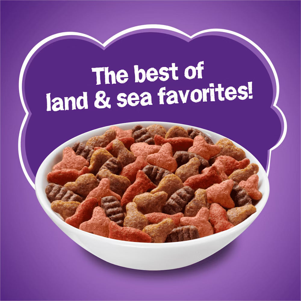 Friskies Surfin' & Turfin' Favorites With Flavors of Chicken, Ocean Whitefish, Salmon & Filet Mignon Dry Cat Food - Friskies Dry Cat Food - The Family Pet