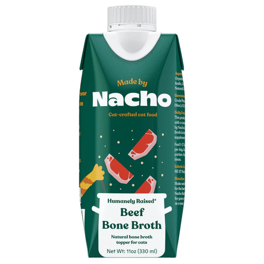 Made By Nacho Beef Bone Broth Topper (11oz) - Cat Food Topper - The Family Pet