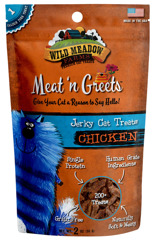 Wild Meadow Farms Meat N Greets Chicken 2Oz Cat Treats