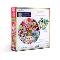 Fruits & Flowers Still Life 500 Piece Round Jigsaw Puzzle eeBoo