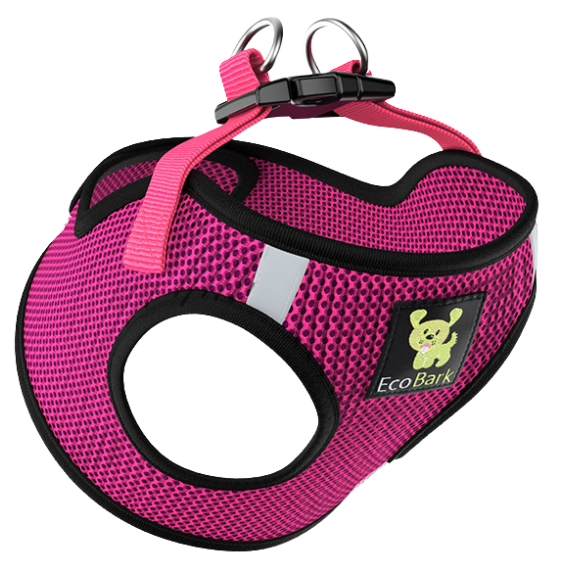 Purrfect Pet Kingdom EcoBark Fuchsia Step In Dog Harness - Reflective Soft Mesh H (XXXS (2 to 3 lbs)) - Premium Dog Harnesses