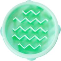 Slow Feeder Mint Wave Bowl for Dogs or Cats