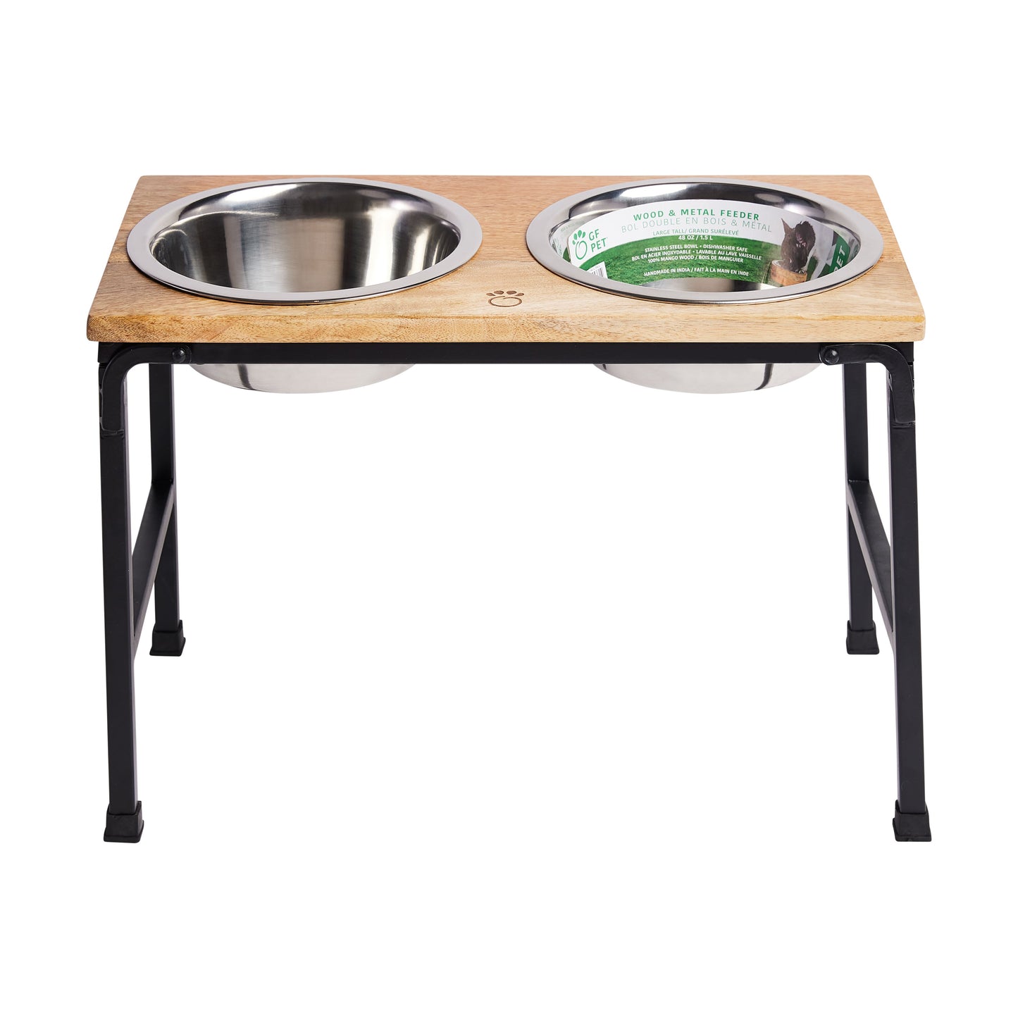 Wood & Metal Elevated Feeder - GF Pet.us