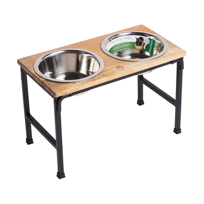 Wood & Metal Elevated Feeder - GF Pet.us