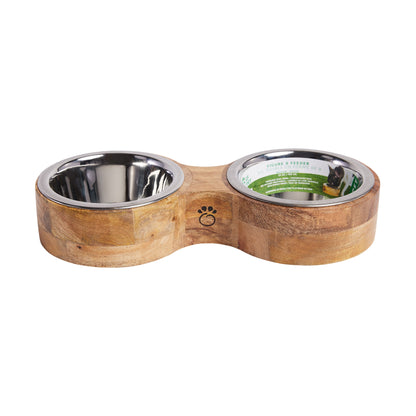 Wood & Metal Feeder Double Diner - GF Pet.us
