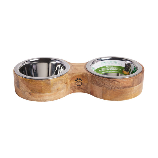 Wood & Metal Feeder Double Diner - GF Pet.us