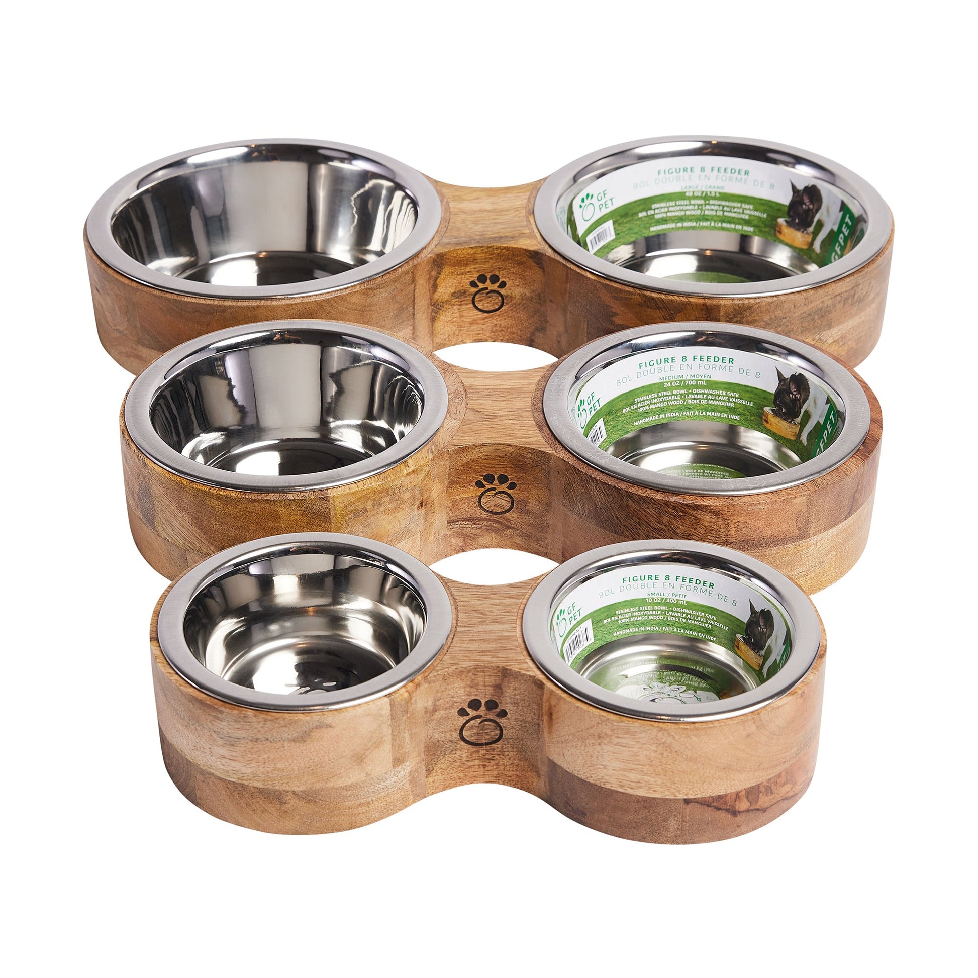 Wood & Metal Feeder Double Diner - GF Pet.us