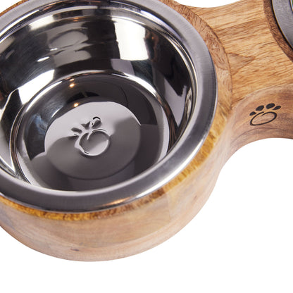Wood & Metal Feeder Double Diner - GF Pet.us