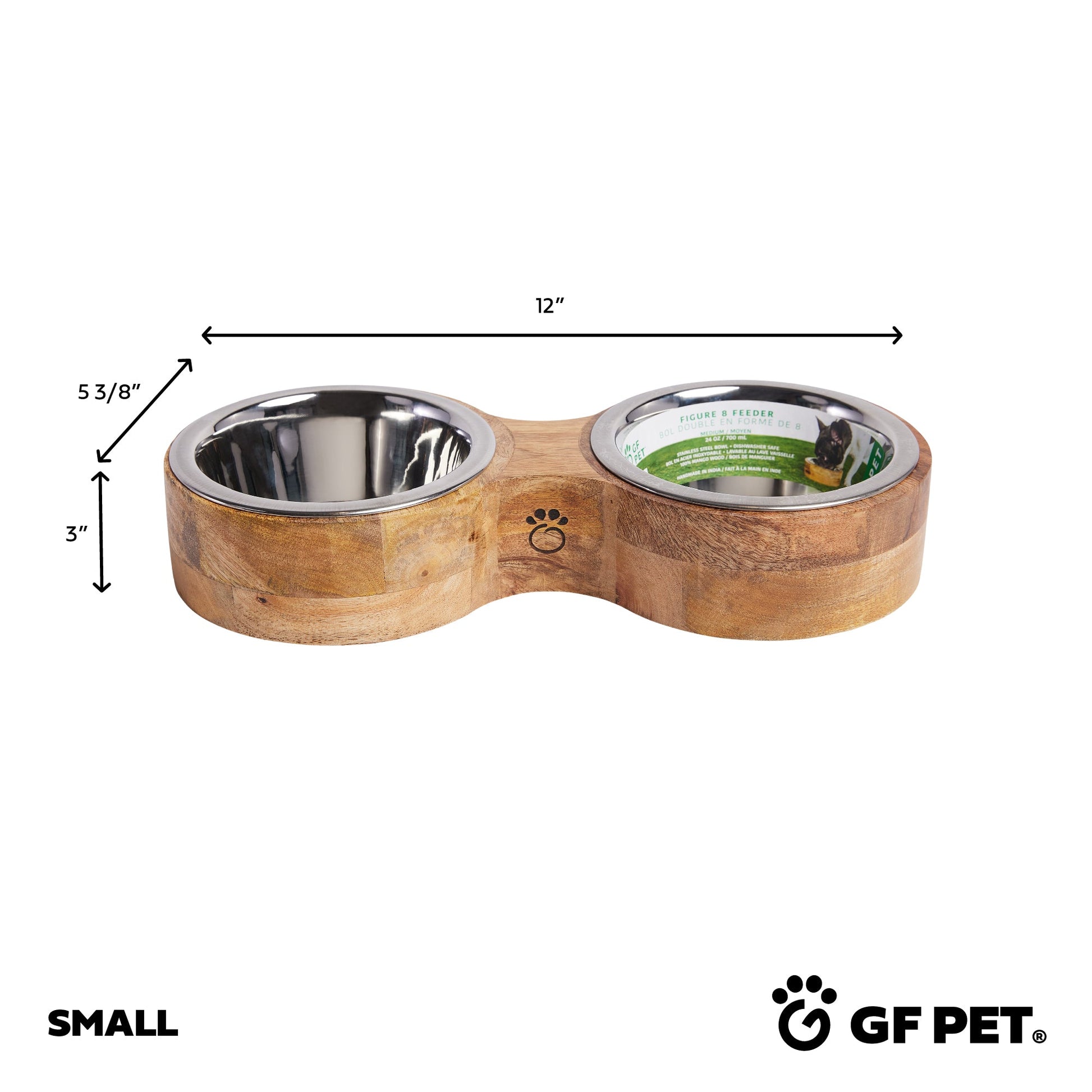 Wood & Metal Feeder Double Diner - GF Pet.us
