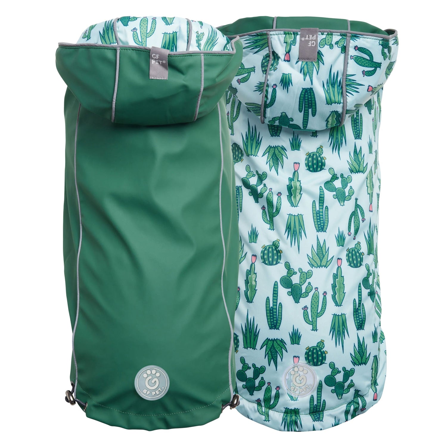 Reversible Elasto - Fit Raincoat - Green/Green - Raincoat - GF Pet.us - 2XS - GJ023S3 - GG - 2XS
