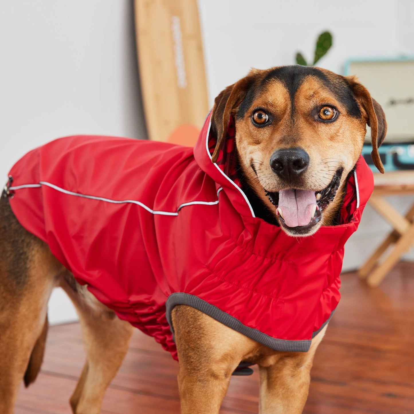 Reversible Elasto-Fit Raincoat - Red/Red 🌧️