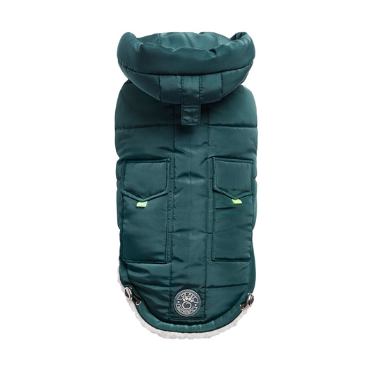 The Puff Parka Teal Dog Apparel Premium Pet Supply Premium - main product image
