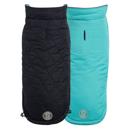 Reversible Chalet Jacket - Black/Aqua 🔄