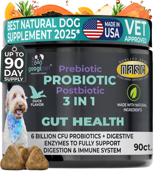 Dog Health-3-in-1 Probiotic Digestive Health Chews 60ct