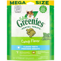 Greenies FELINE GREENIES Catnip Flavored Dental Treats, Mega Size (4.6oz)