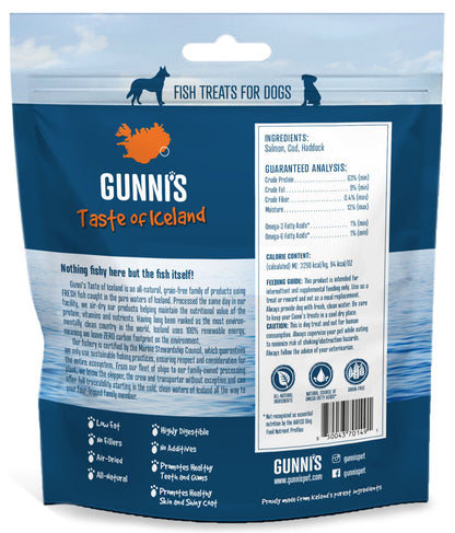 Dog Treats Gunni's Salmon Wafers Iceland Human-Grade 5oz 🐟