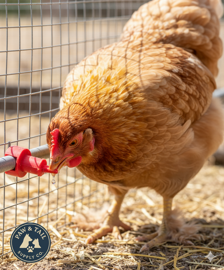 Monoflo Stainless Steel Poultry Nipple Drinker Durable 1/8" Threaded Design 1-Count