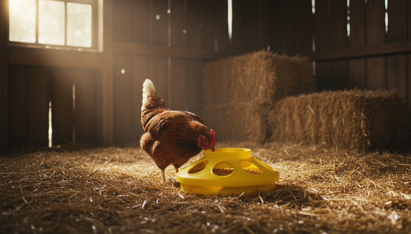 Little Giant Plastic Poultry Feeder Base Heavy Duty 1 Quart Yellow