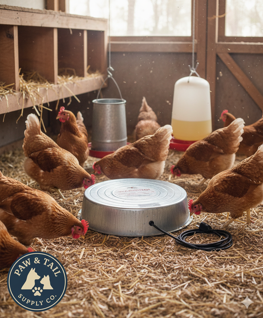 Little Giant Water Heater Base for Poultry 110W Freeze Prevention Metal Fount