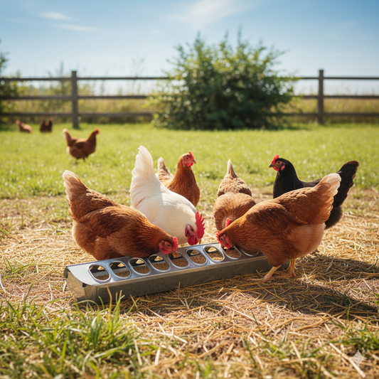 Miller 18" Galvanized Slide Top Poultry Chicken Feeder 9822