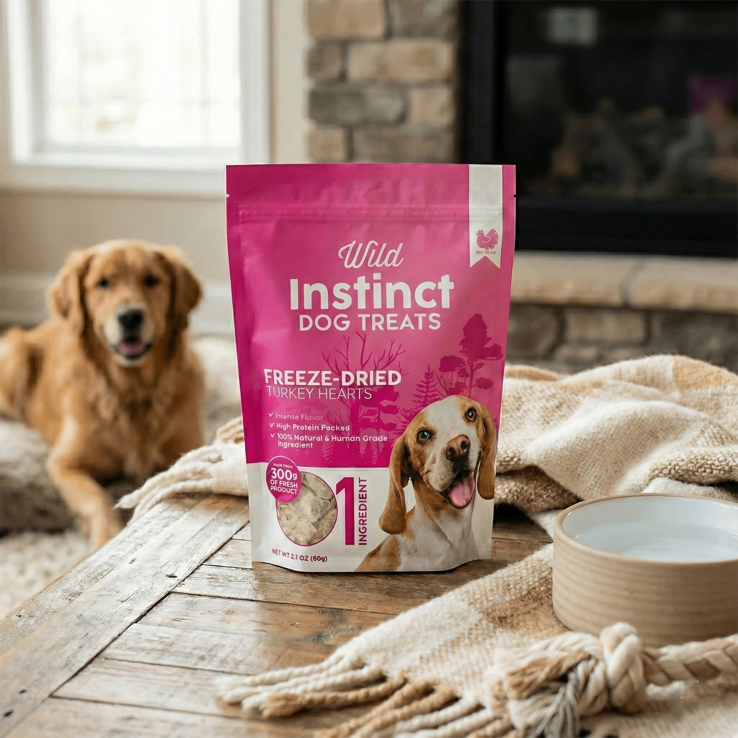 Freeze-Dried Turkey Hearts for Dogs
