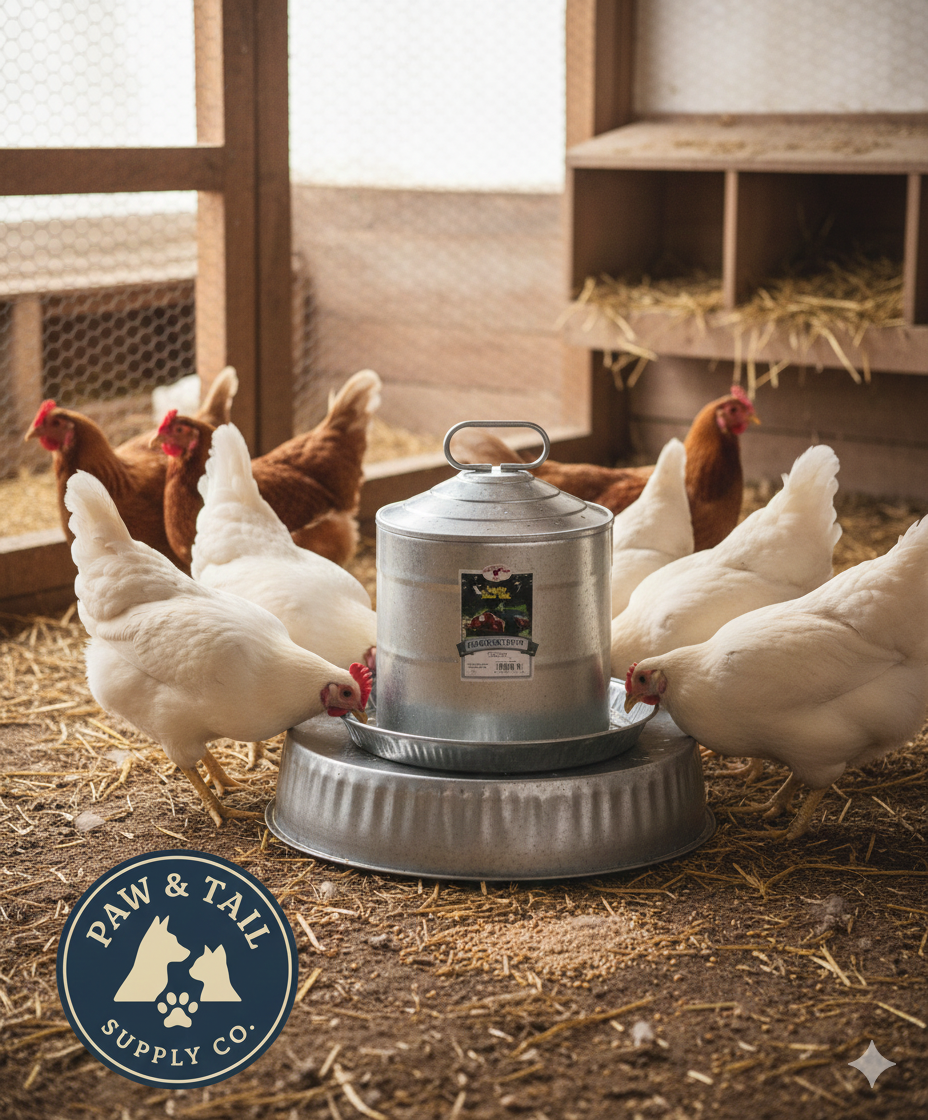 Little Giant Water Heater Base for Poultry 110W Freeze Prevention Metal Fount