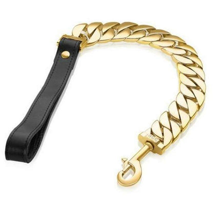 Dog Leash Cuban Link 14K Gold Plated Luxury Kilo ⛓️