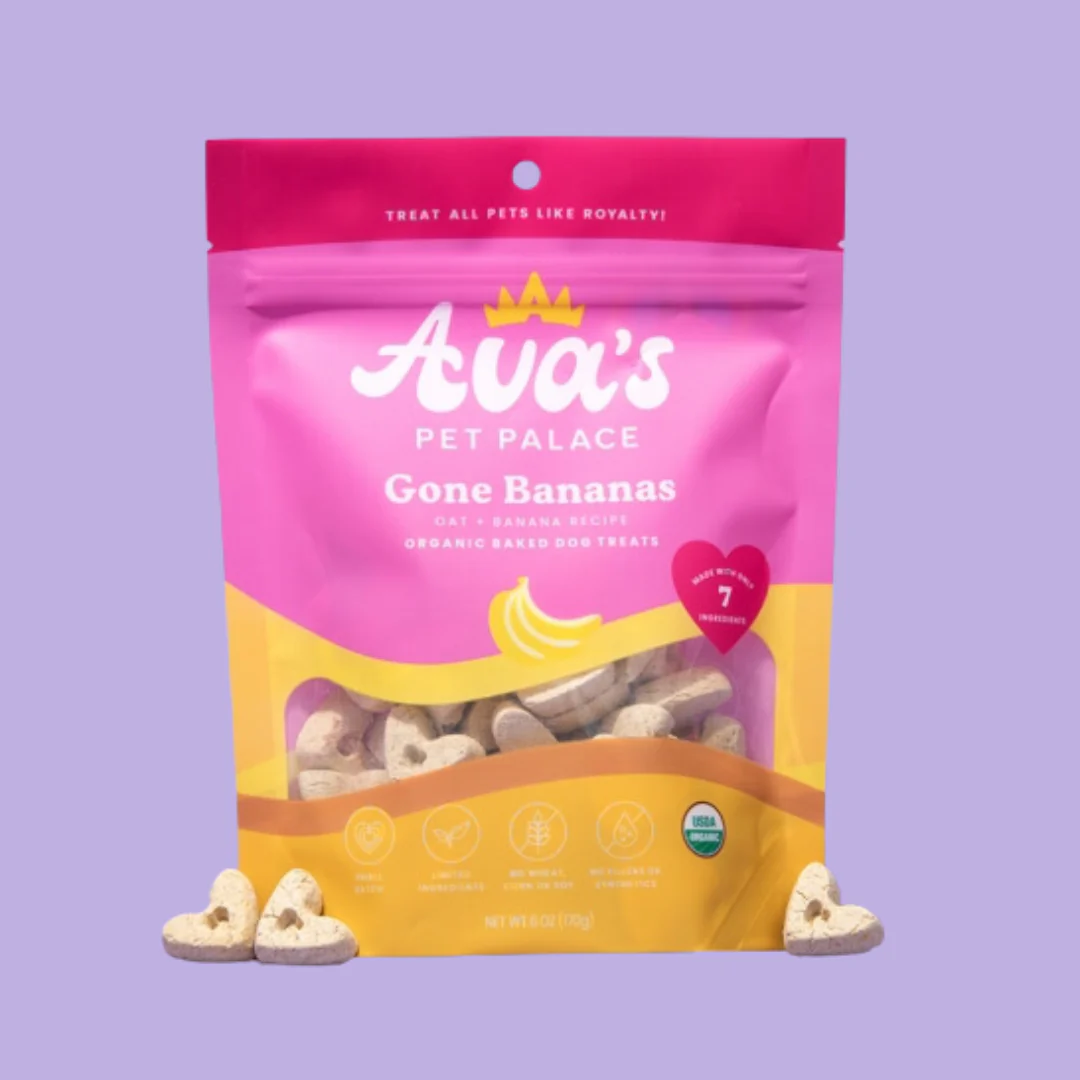 Ava's Pet Palace Gone Bananas Organic Dog Treats 2-Pack 🍌