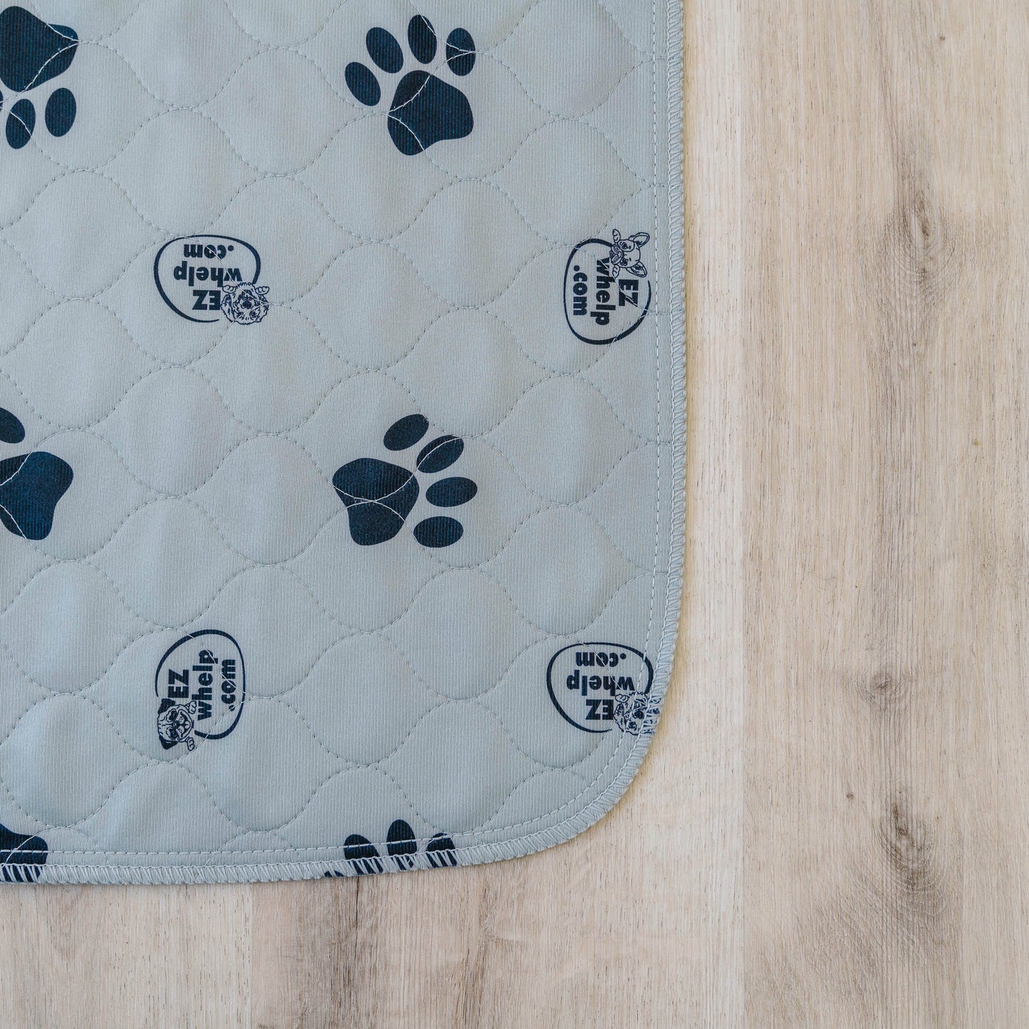 Gray Paw Print Pad/Mat - Dog Crate Blanket - EZwhelp