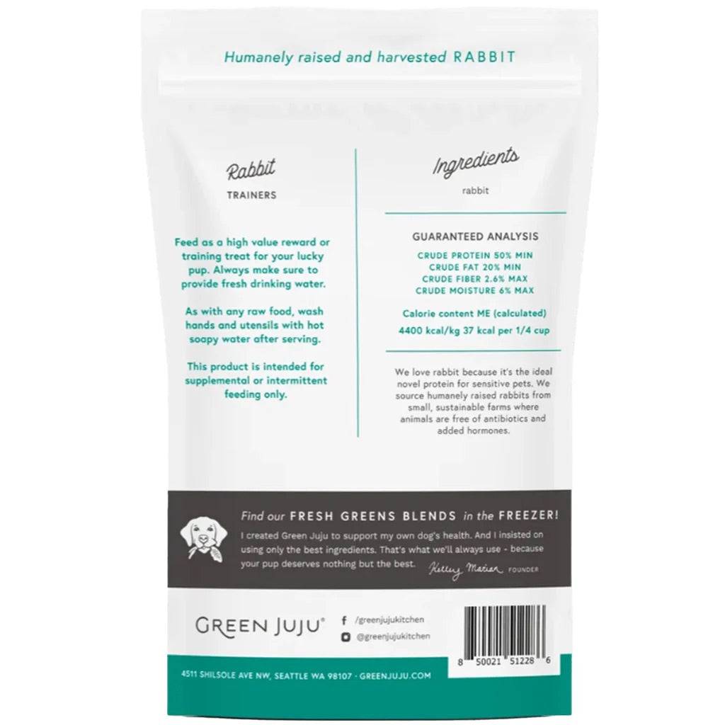 Green Juju Freeze Dried Rabbit Trainer Treats 2.5oz 🐰