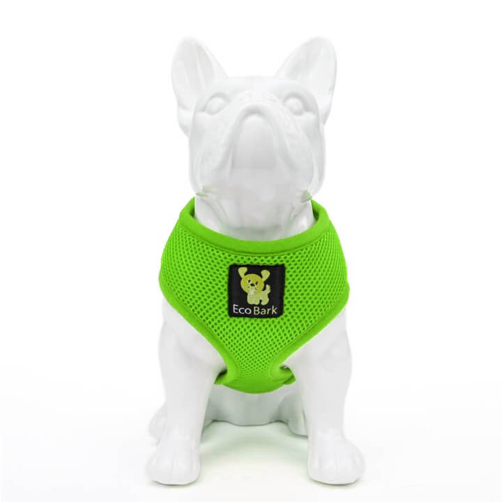 Dog Harness EcoBark Lime Green Harness Over-the-Head Soft - detail product image for dog harness