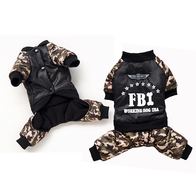 FBI Camouflage Coat |  Jumpsuit Pants - Purrfect Pet Kingdom